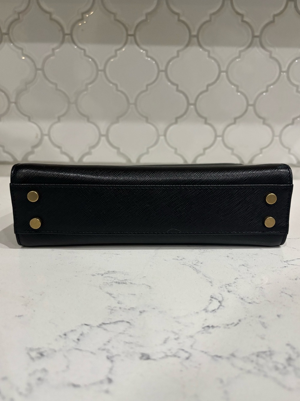 Coach 1999 Gramercy 7006 Italy cross grain black Kelly style top handle bag - Picture 5 of 11